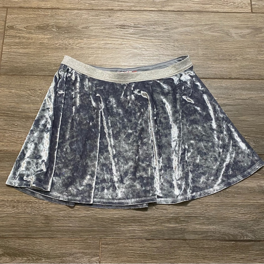 SO Gray Glittery Skater Skirt